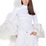 WHITE TURTLENECK PUFF SLEEVE TOP marques almeida