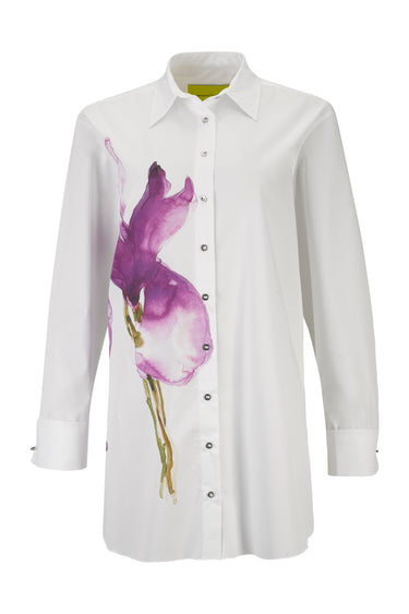 WHITE WATERCOLOUR PRINTED SHIRT marques almeida