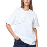 WHITE FLOWER APPLIQUE LOOSE FIT T-SHIRT marques almeida