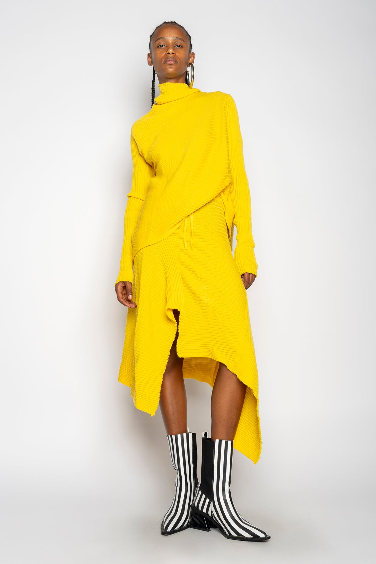 YELLOW DRAPED JUMPER marques almeida