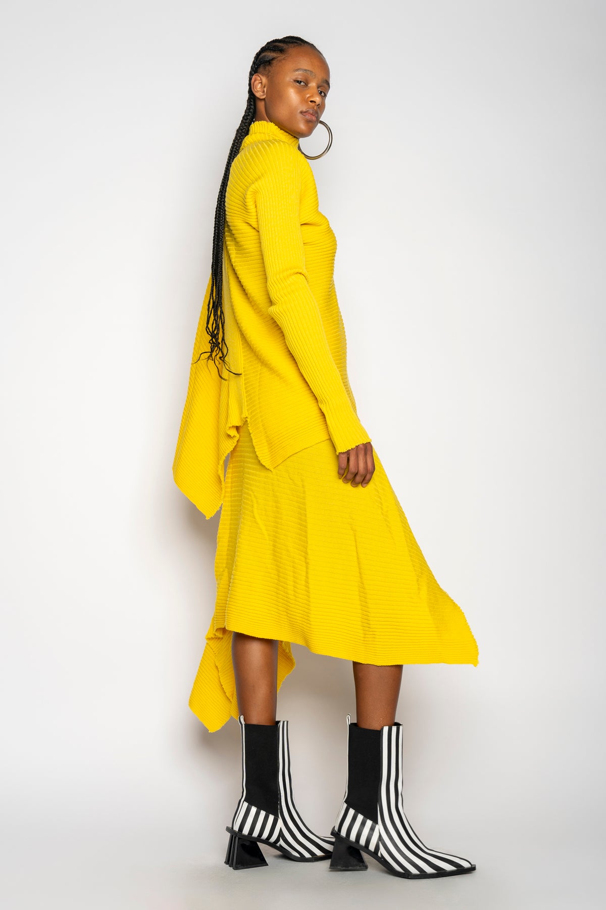 YELLOW DRAPED JUMPER marques almeida