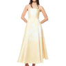 YELLOW PRINTED STRAPLESS DRESS marques almeida