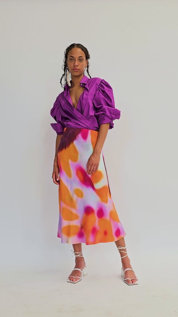 PURPLE BALLOON SLEEVE SHIRT marques almeida