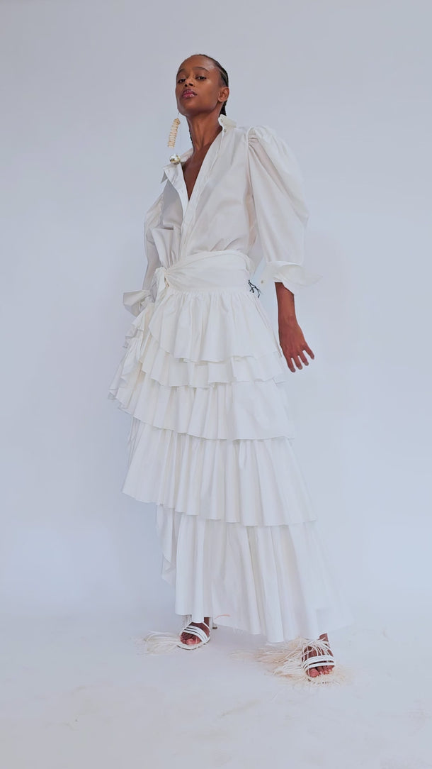 WHITE BALLOON SLEEVE SHIRT MARQUES ALMEIDA