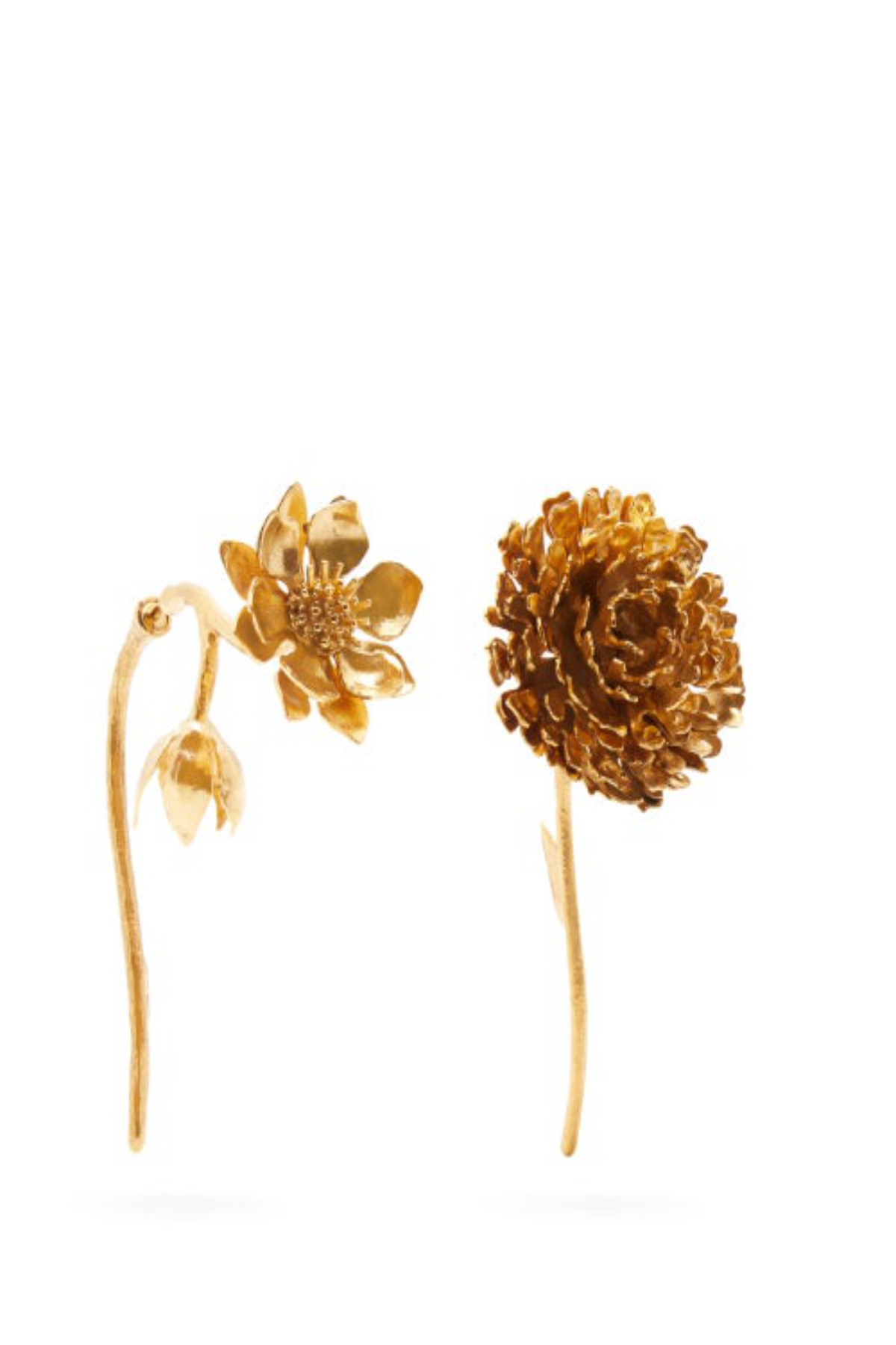 GOLD FLOWER EARRINGS - marques-almeida-dev