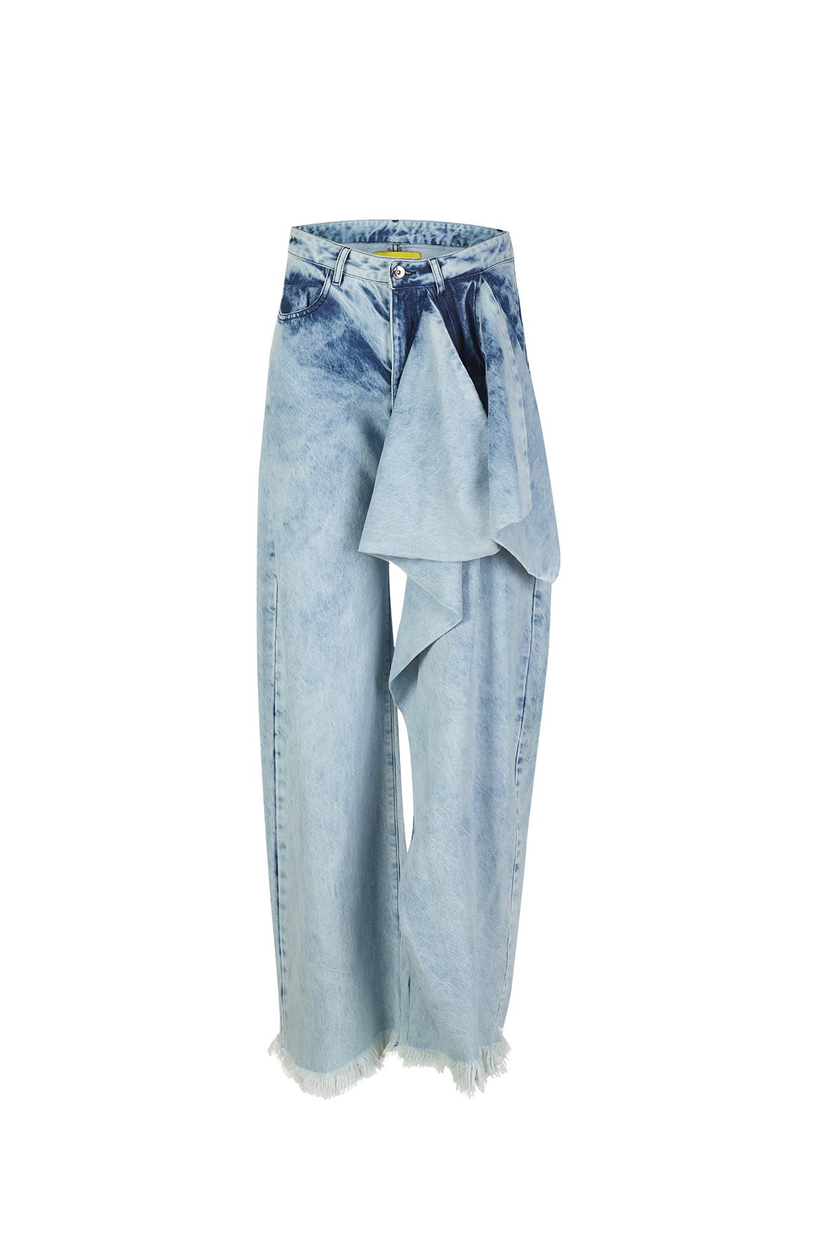 ACID WASH BOYFRIEND TROUSERS WITH BIG BOW marques almeida