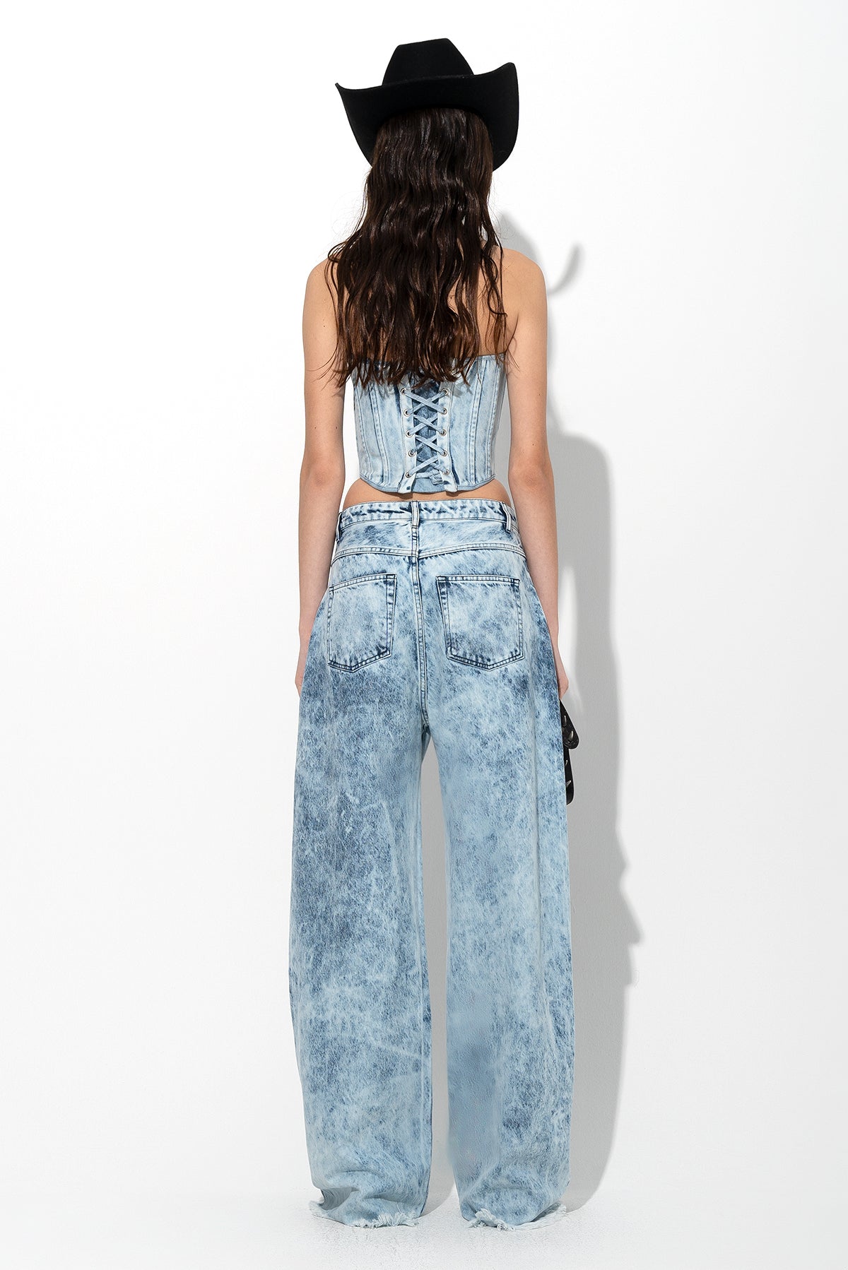 ACID WASH DENIM SHAPED CORSET marques almeida