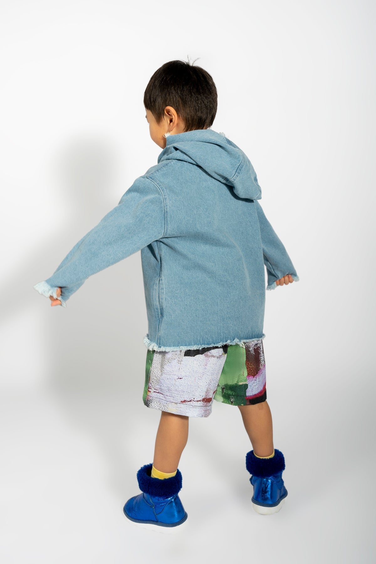 BABY BLUE DENIM CLASSIC HOODIE M'A KIDS