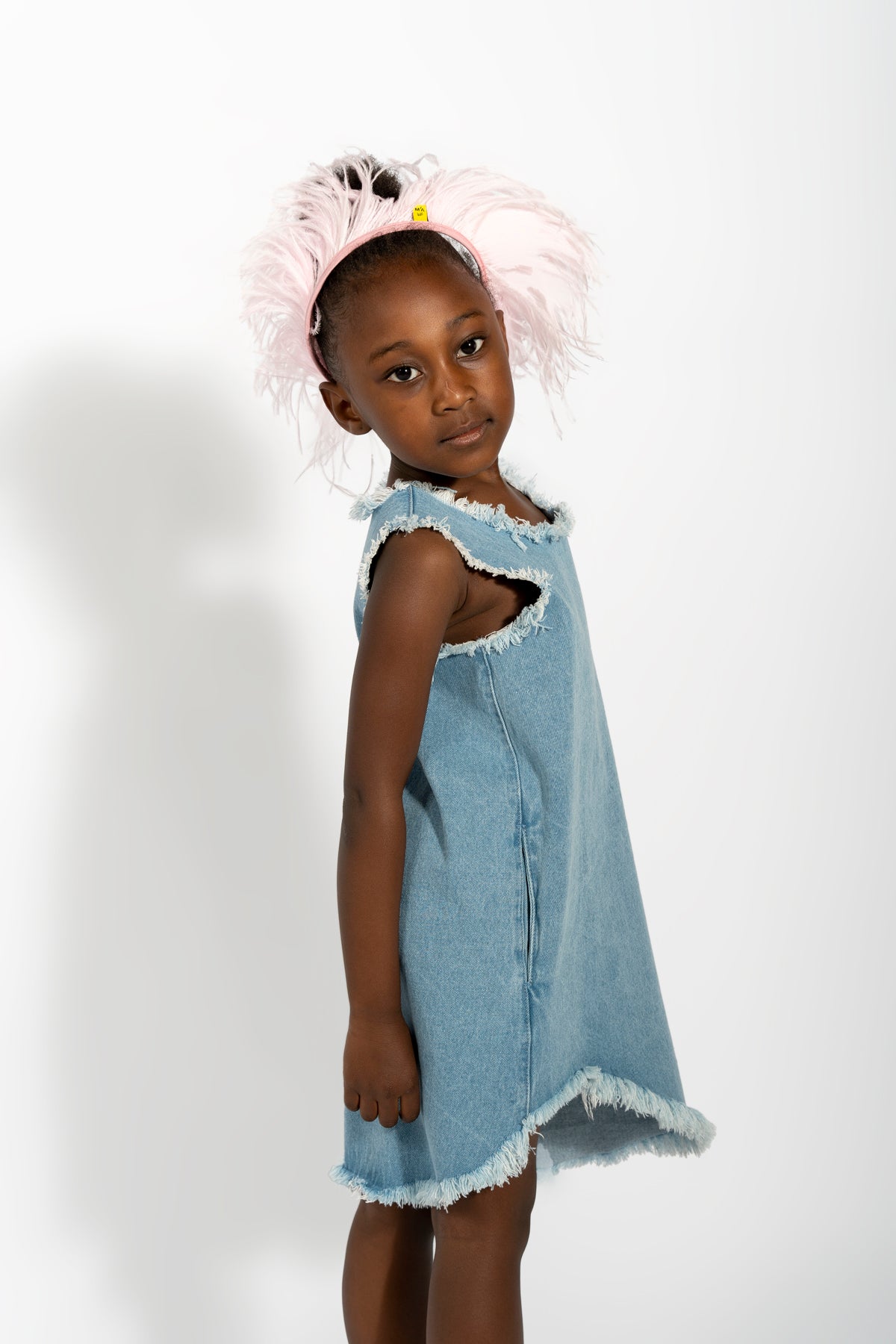 BABY BLUE DENIM SLEEVELESS DRESS ma kids