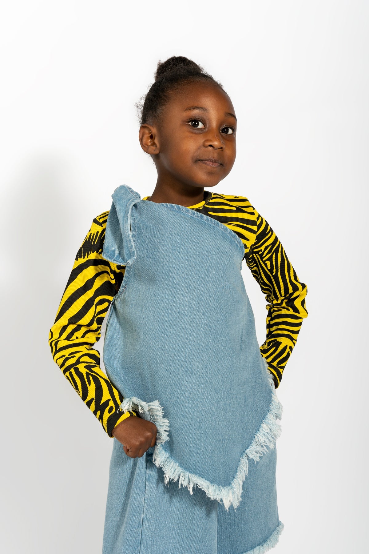 BABY BLUE ONE SHOULDER KNOT TOP ma kids