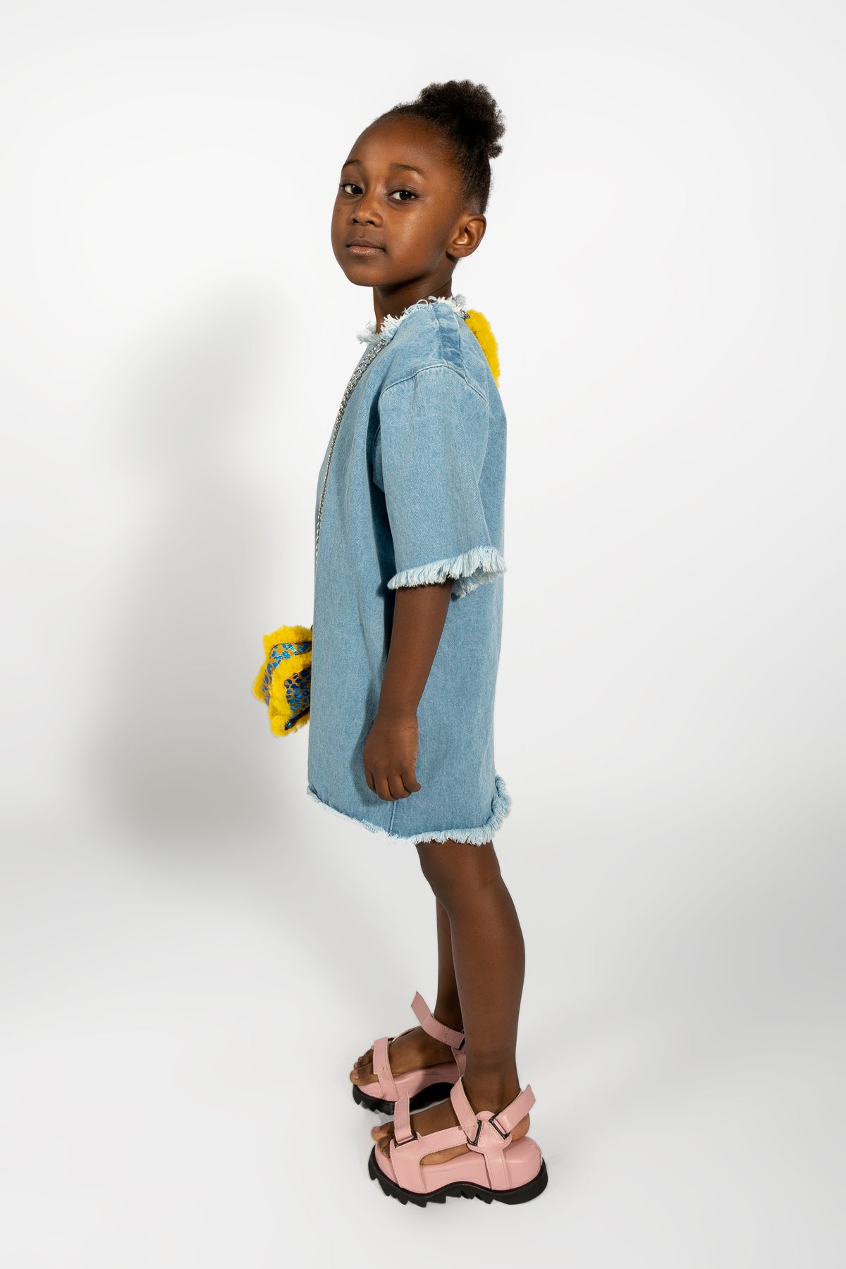 BABY BLUE DENIM OVERSIZED T-SHIRT DRESS ma kids