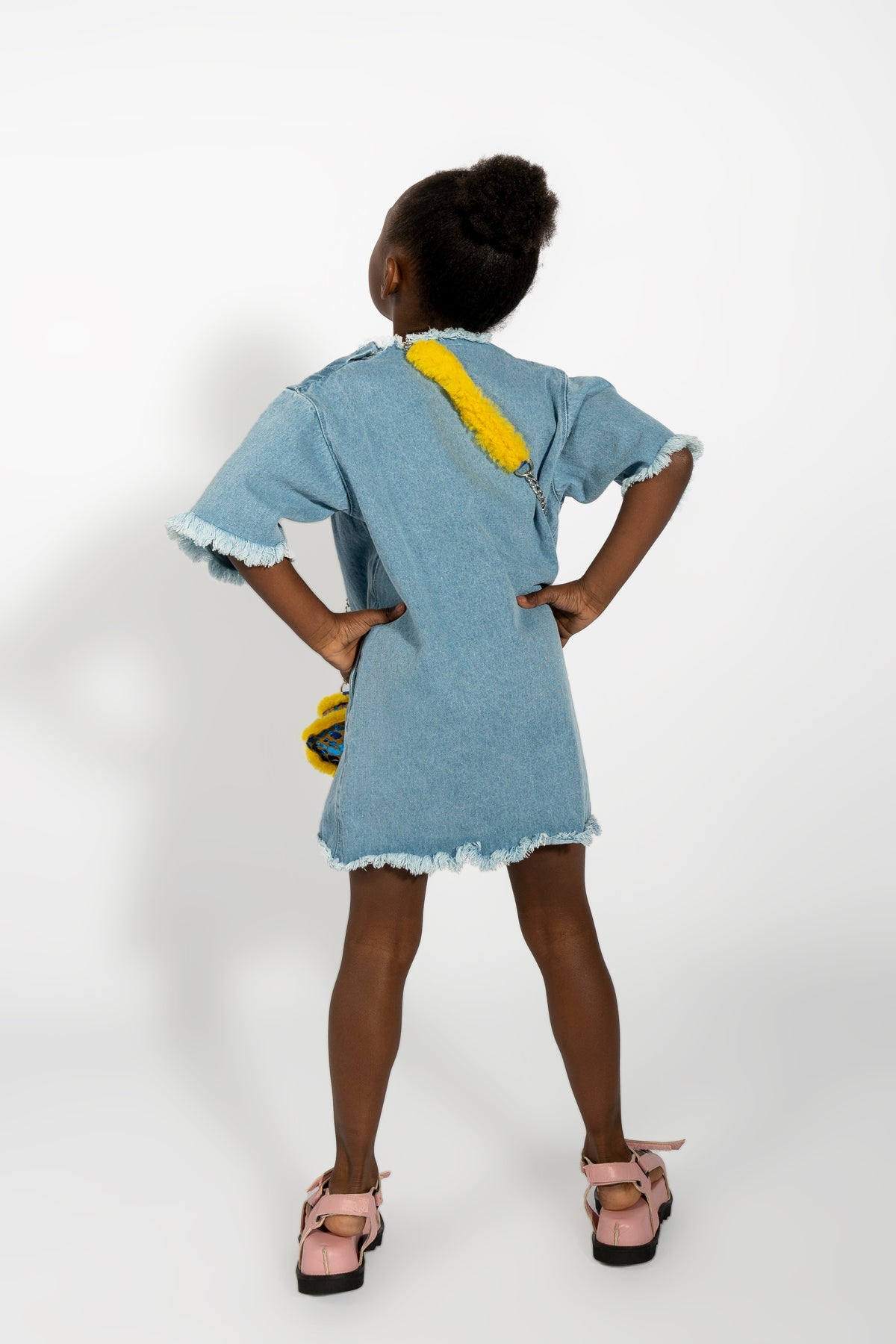 BABY BLUE DENIM OVERSIZED T-SHIRT DRESS ma kids