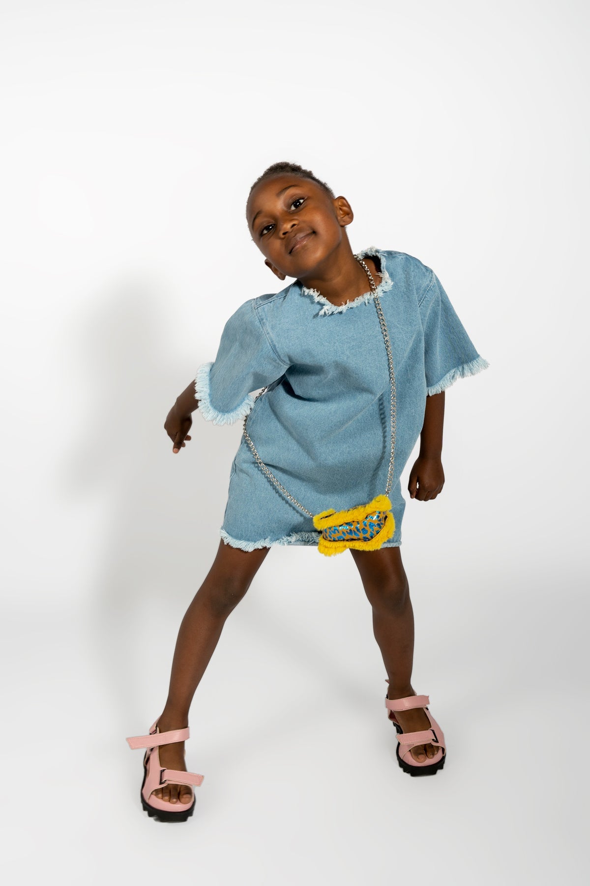BLUE DENIM OVERSIZED T SHIRT DRESS MARQUES ALMEIDA