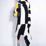 BLACK AND WHITE DRAPED JUMPER marques almeida