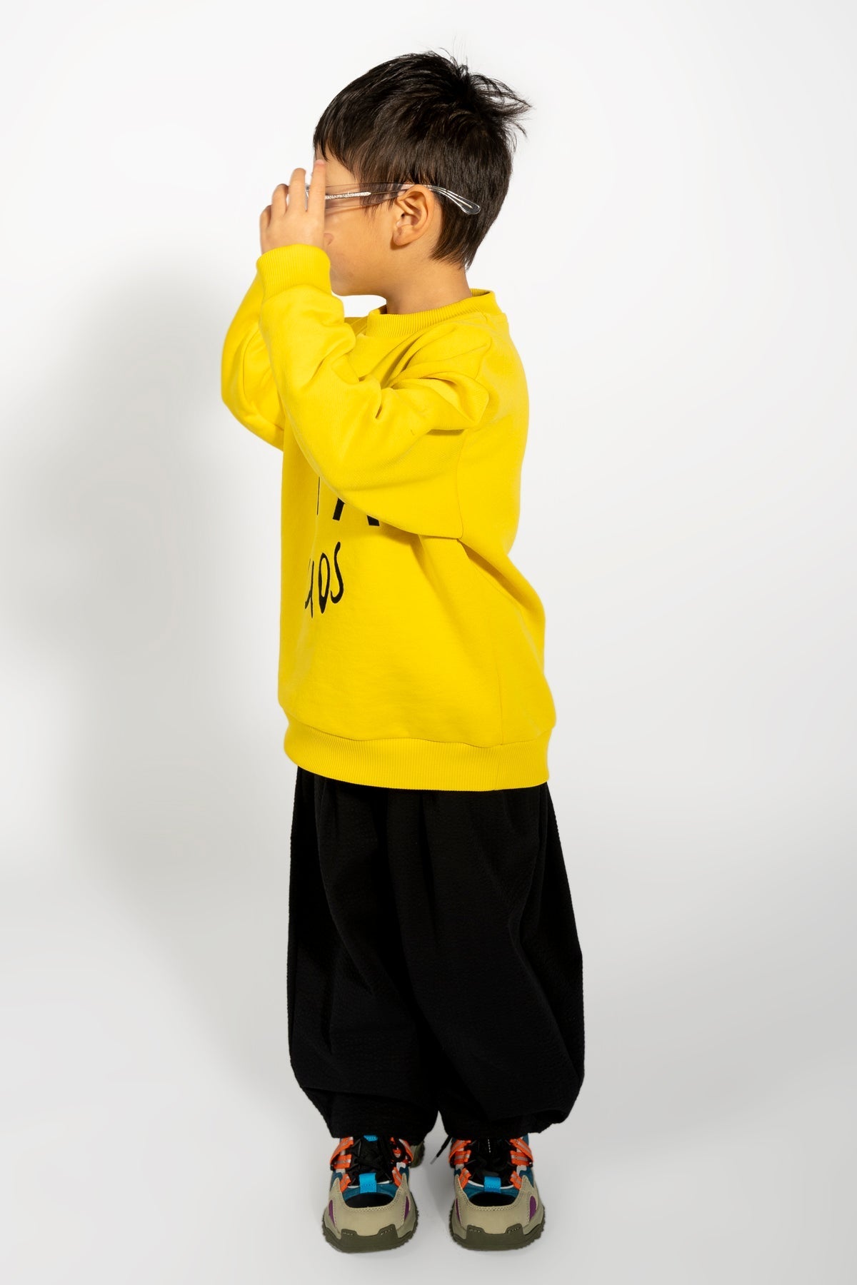 BLACK COTTON LOOSE TROUSERS MA KIDS