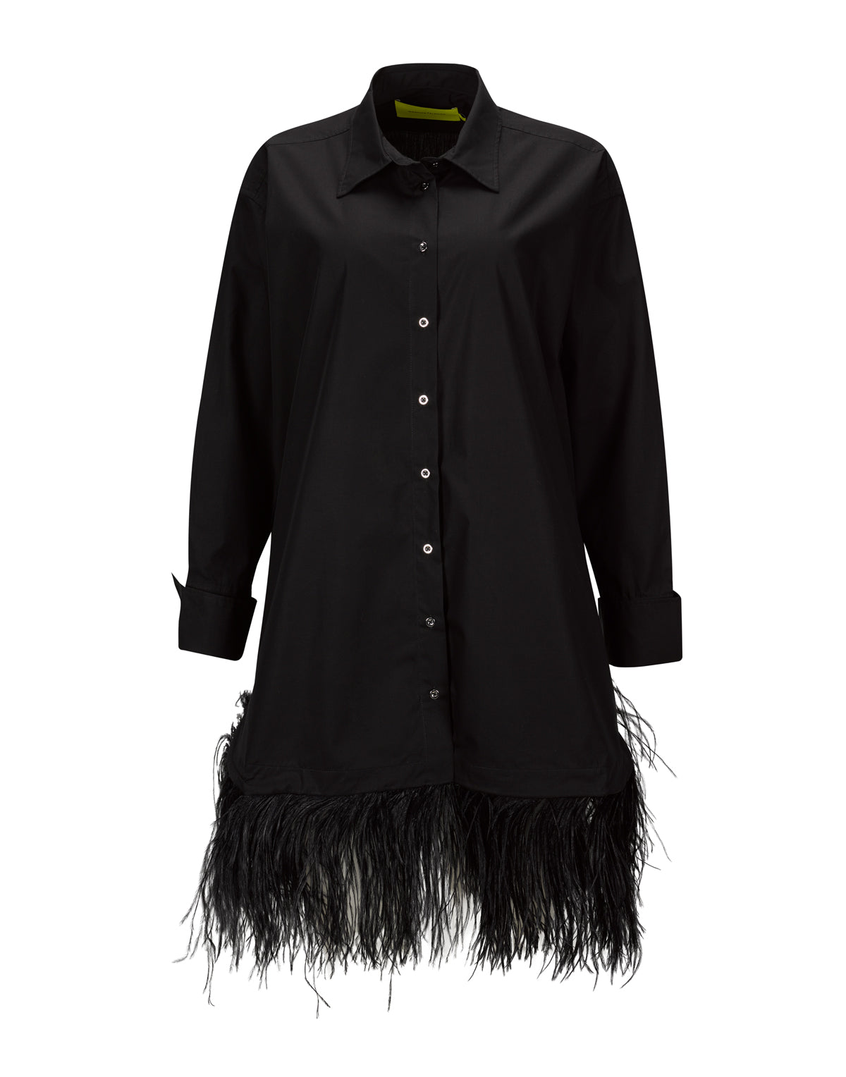 BLACK FEATHER HEM T-SHIRT DRESS – MARQUES ' ALMEIDA