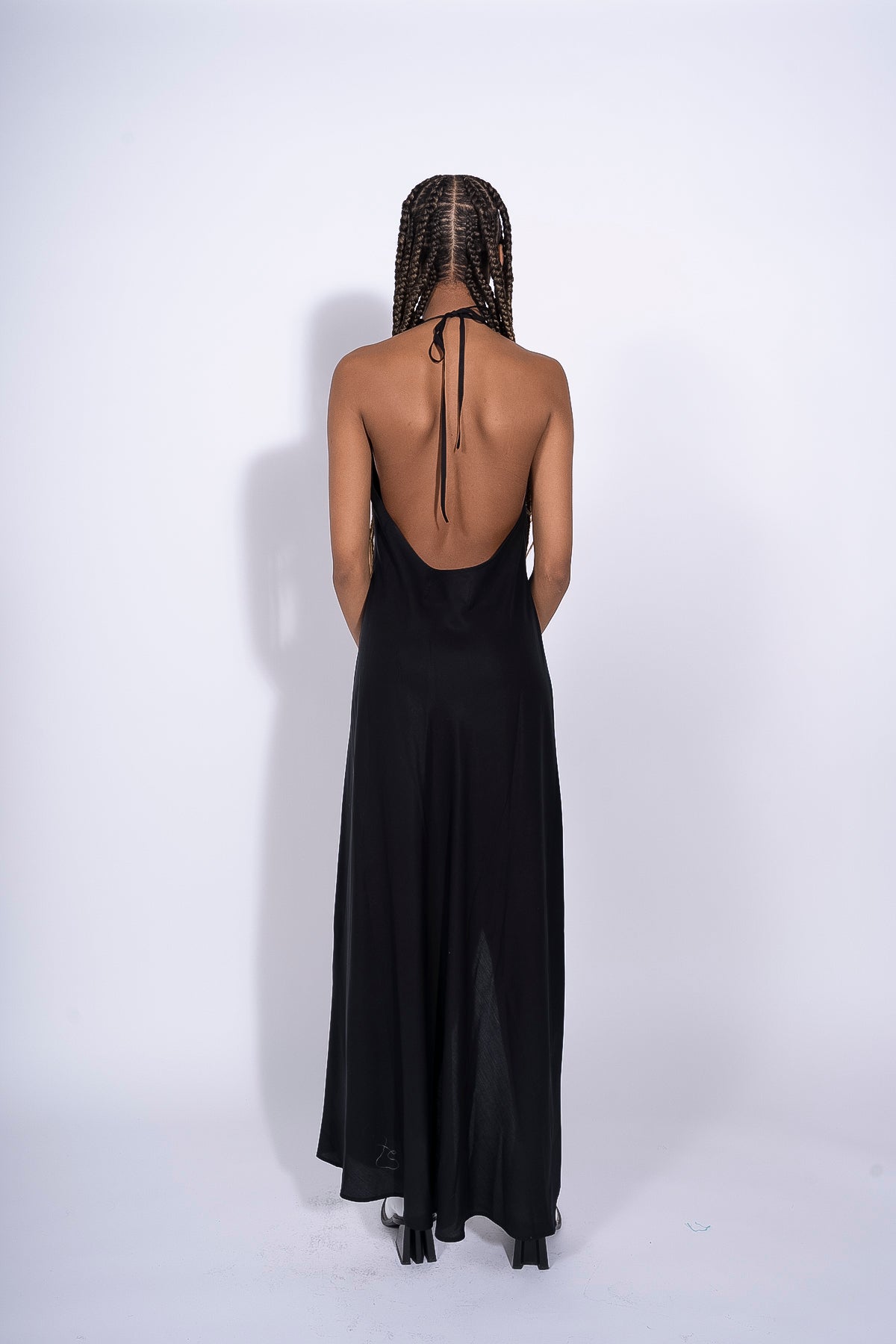 BLACK HALTERNECK DRESS marques almeida