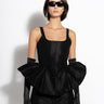 BLACK LUREX FITTED CORSET MARQUES ALMEIDA
