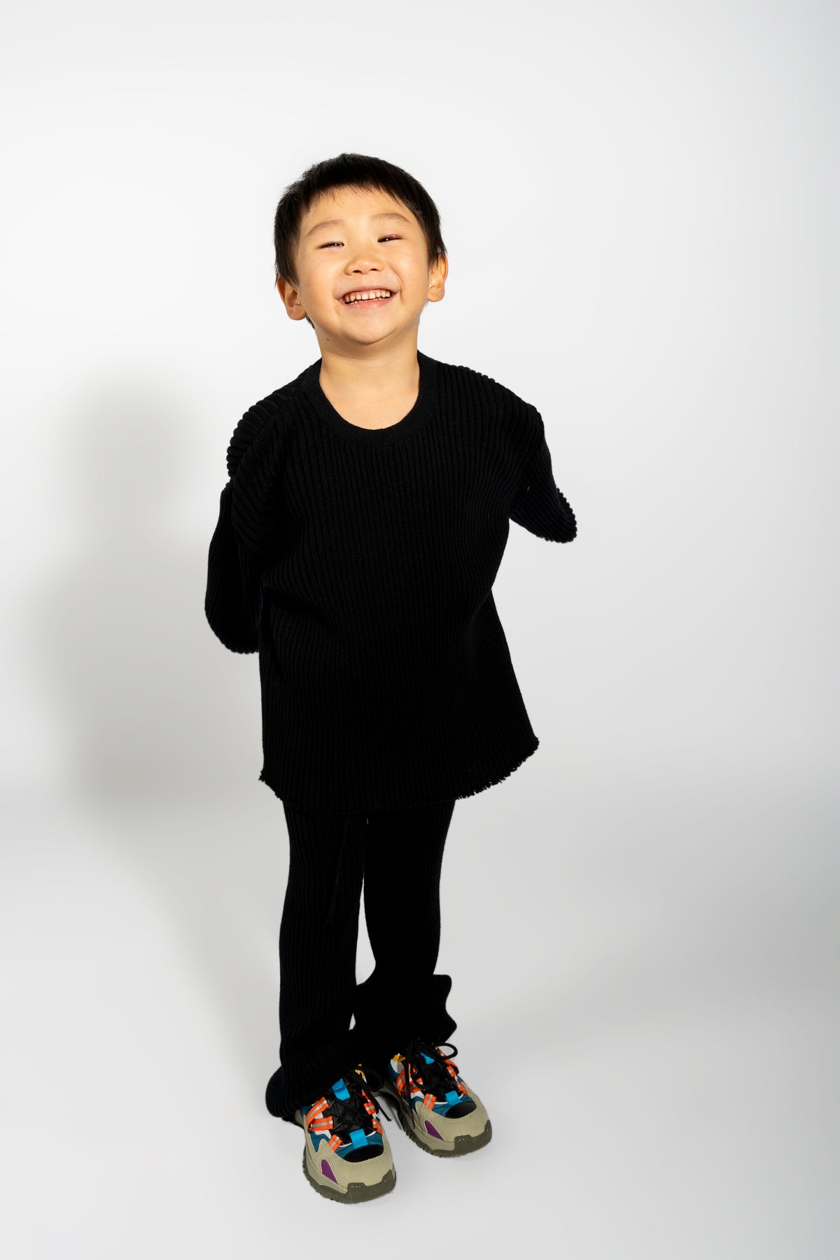 black MERINO KNIT JUMPER ma kids