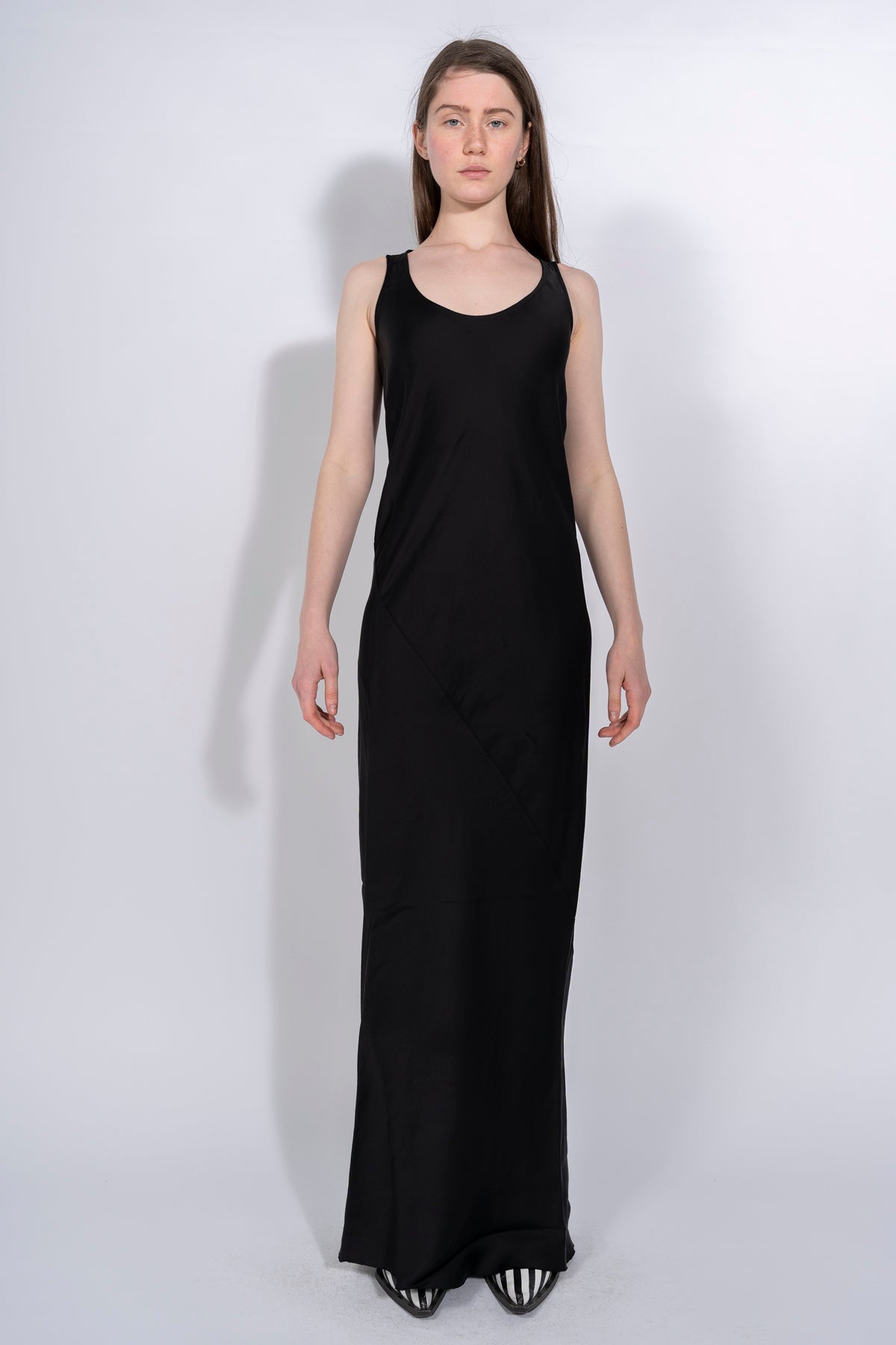 BLACK OPEN BACK LONG DRESS marques almeida