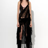 BLACK SILK STRAP TOP marques almeida