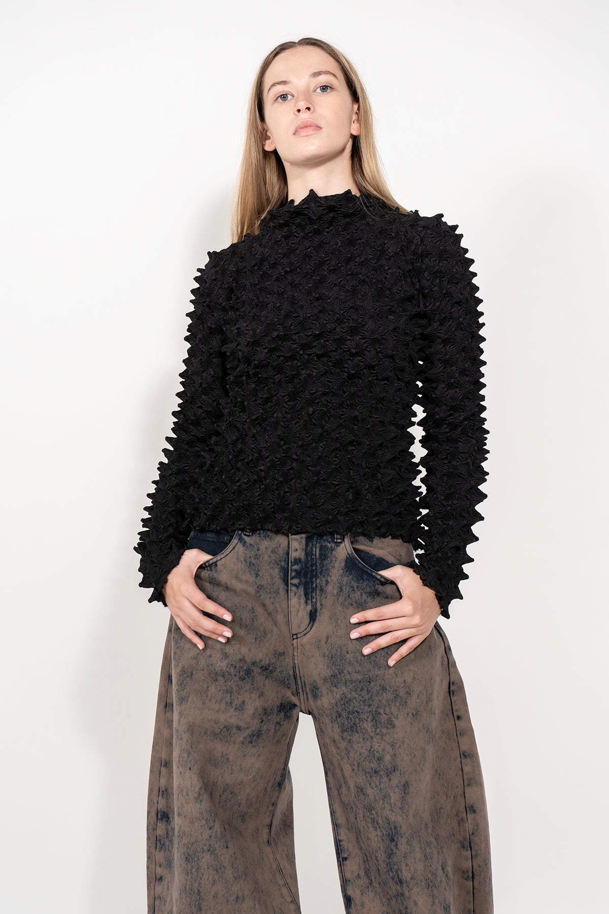 BLACK SPIKED TOP MARQUES ALMEIDA