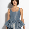 BLUE LUREX FITTED CORSET marques almeida
