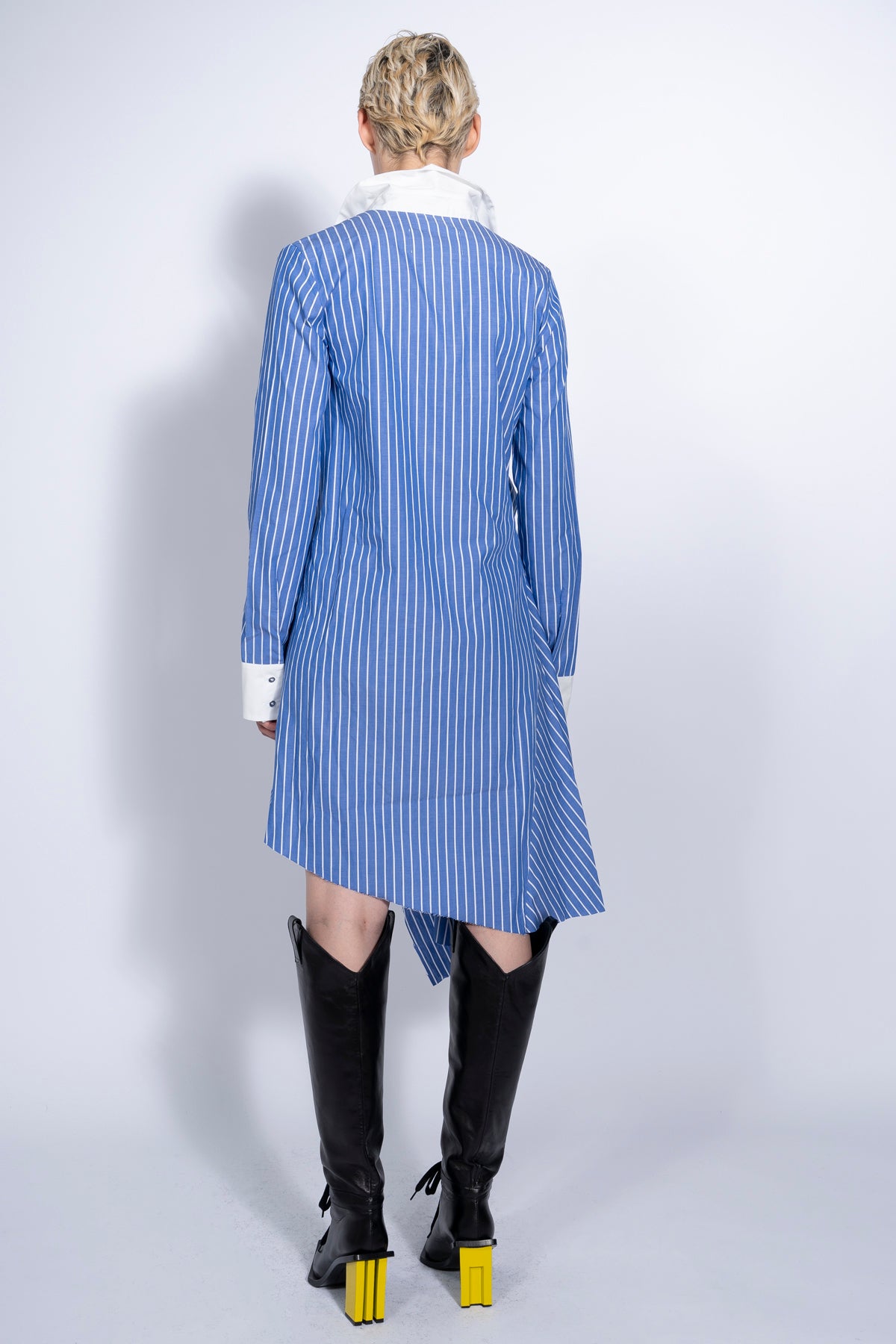 marques almeida shirt dress BLACK CROSS WAIST DRAPE T-SHIRT DRESS MARQUES ' ALMEIDA