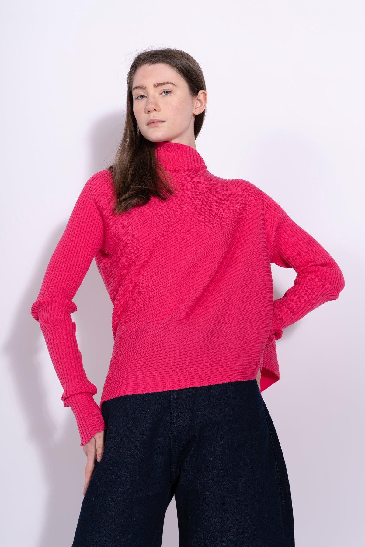 BRIGHT PINK DRAPED JUMPER MARQUES ALMEIDA