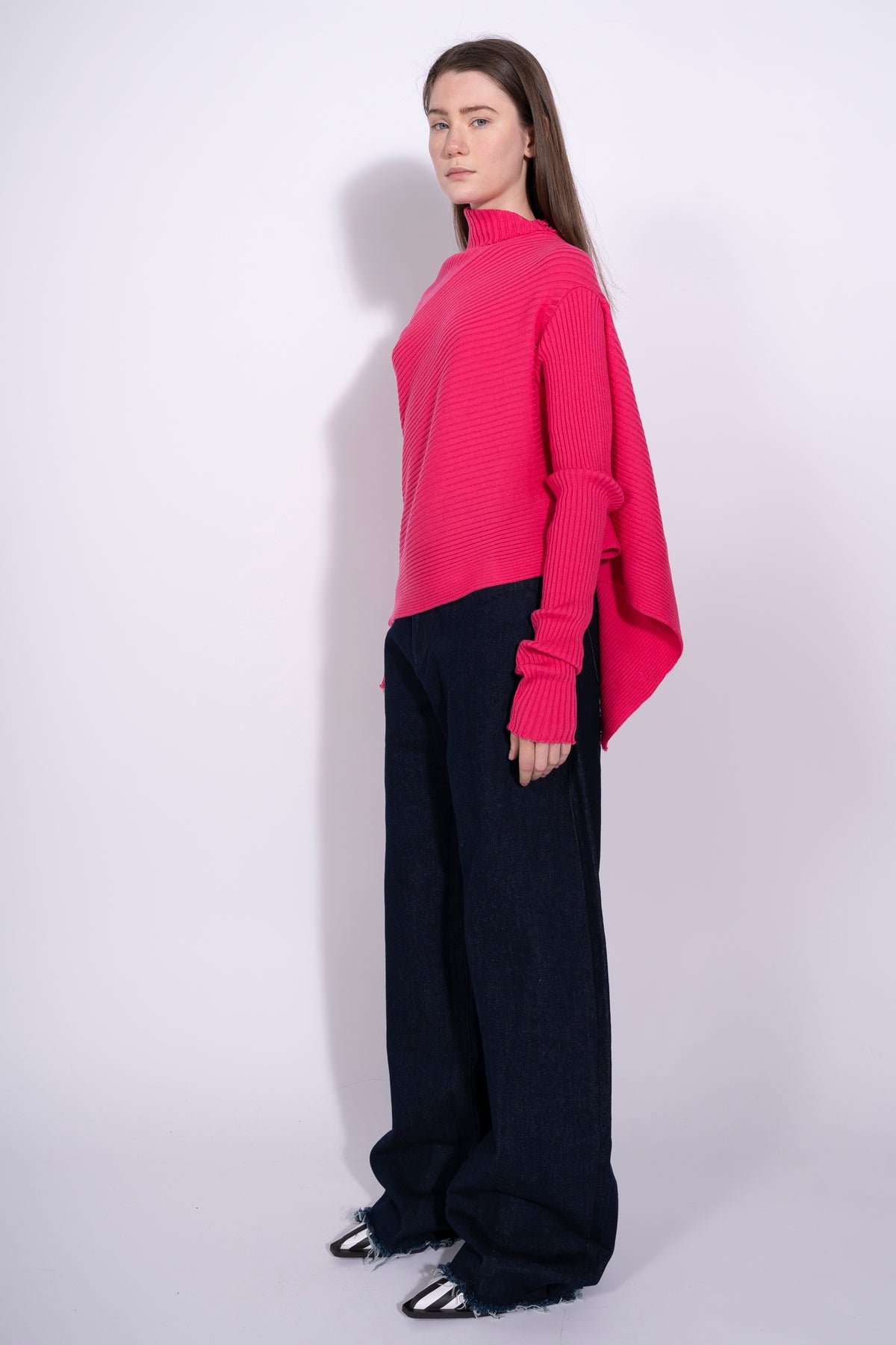 BRIGHT PINK DRAPED JUMPER MARQUES ALMEIDA