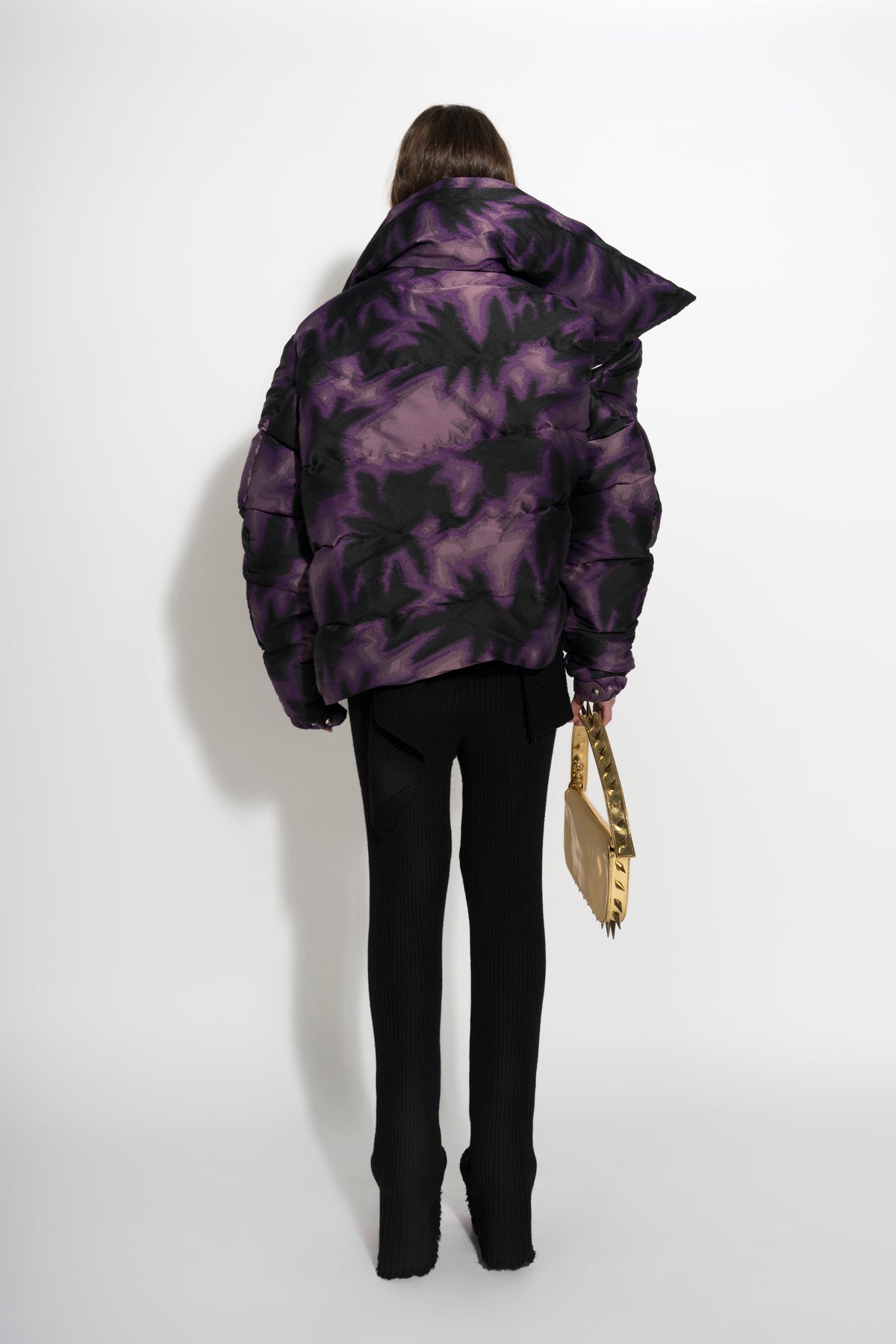 CLASSIC M'A PUFFA JACKET IN PURPLE TIE DYE marques almeida