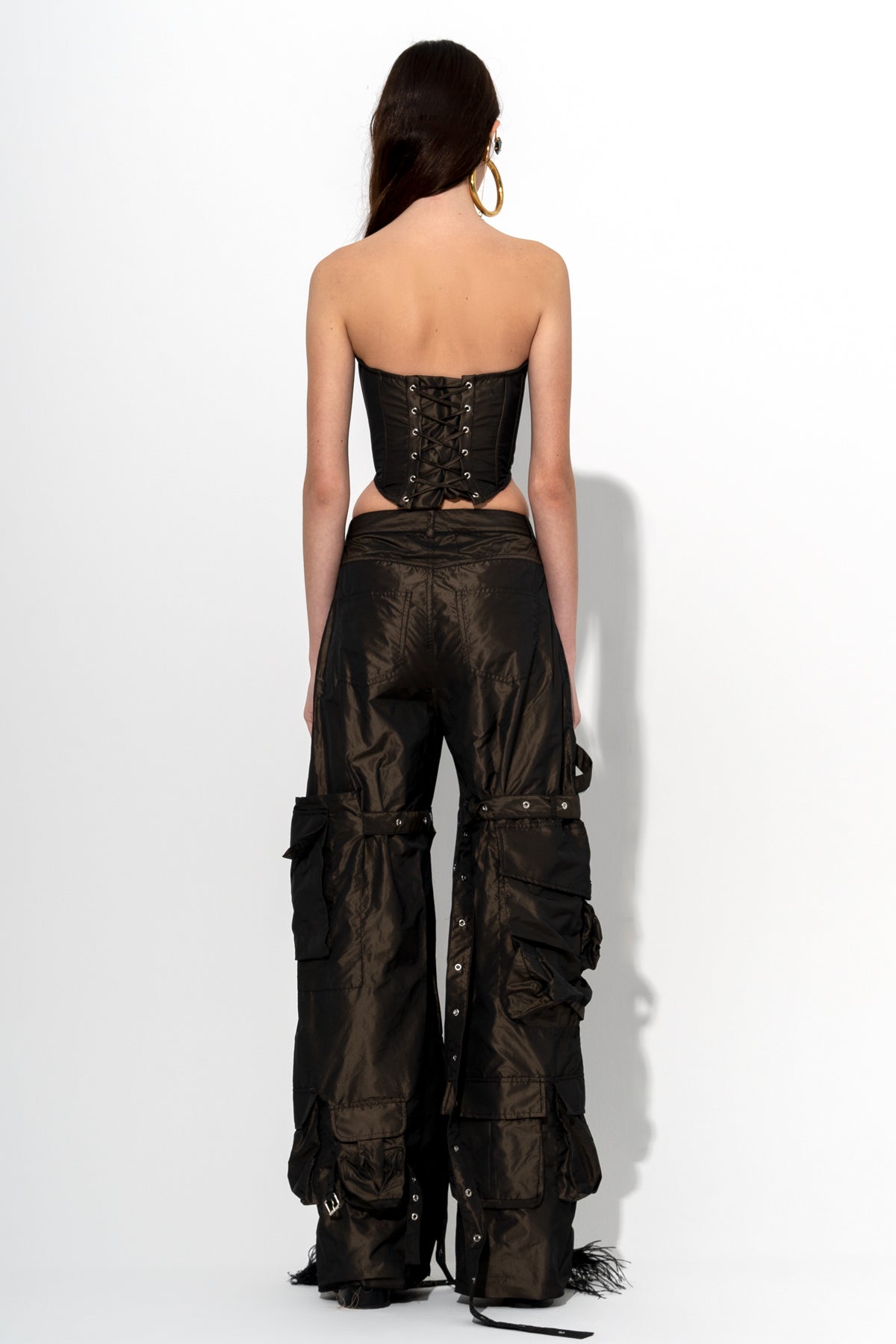 DARK BROWN SHAPED CORSET marques almeida