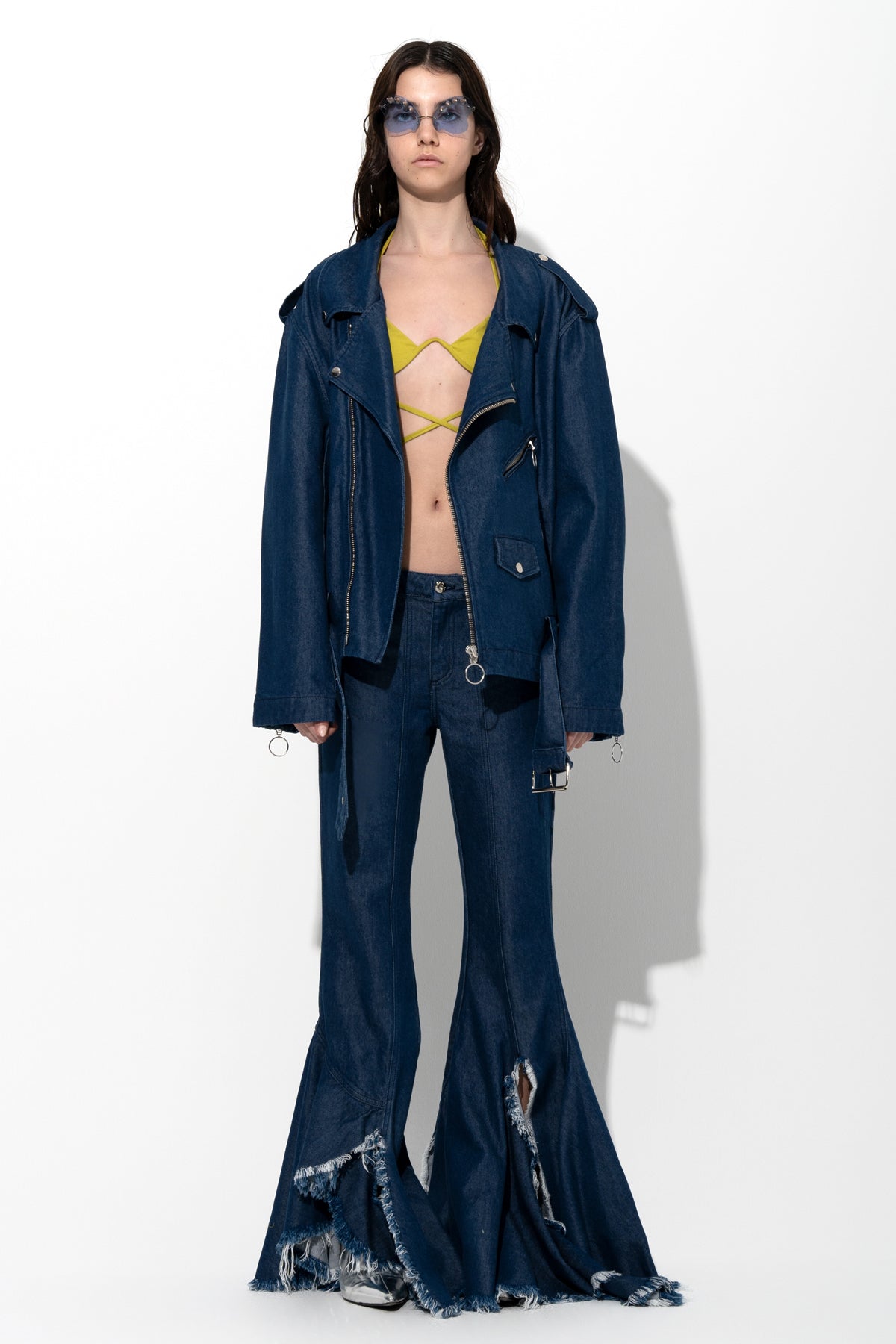 DENIM WIDE BOOTCUT DECONSTRUCTED JEANS marques almeida