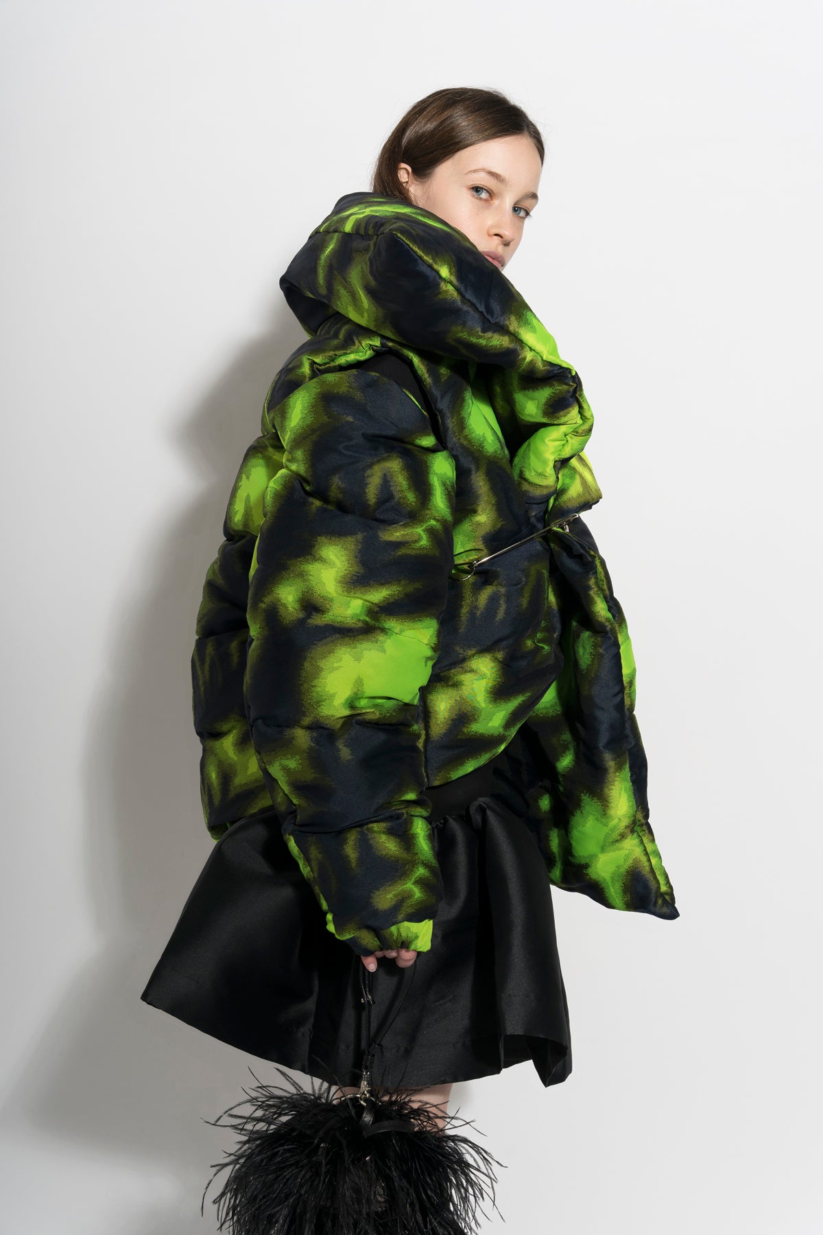 LIME TIE DYE M A PUFFER JACKET MARQUES ALMEIDA