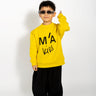 EMBROIDERED CREW NECK IN YELLOW ma kids