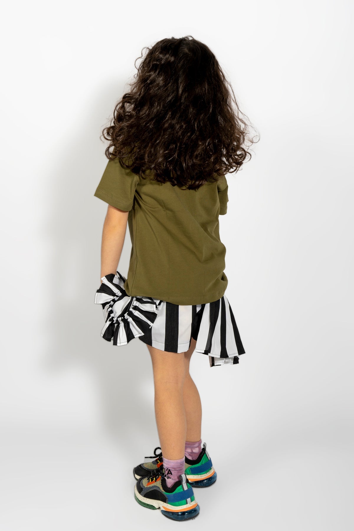 KHAKI EMBROIDERED LOOSE T-SHIRT MA KIDS
