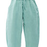 M'A KIDS LIGHT GREEN COTTON LOOSE TROUSERS