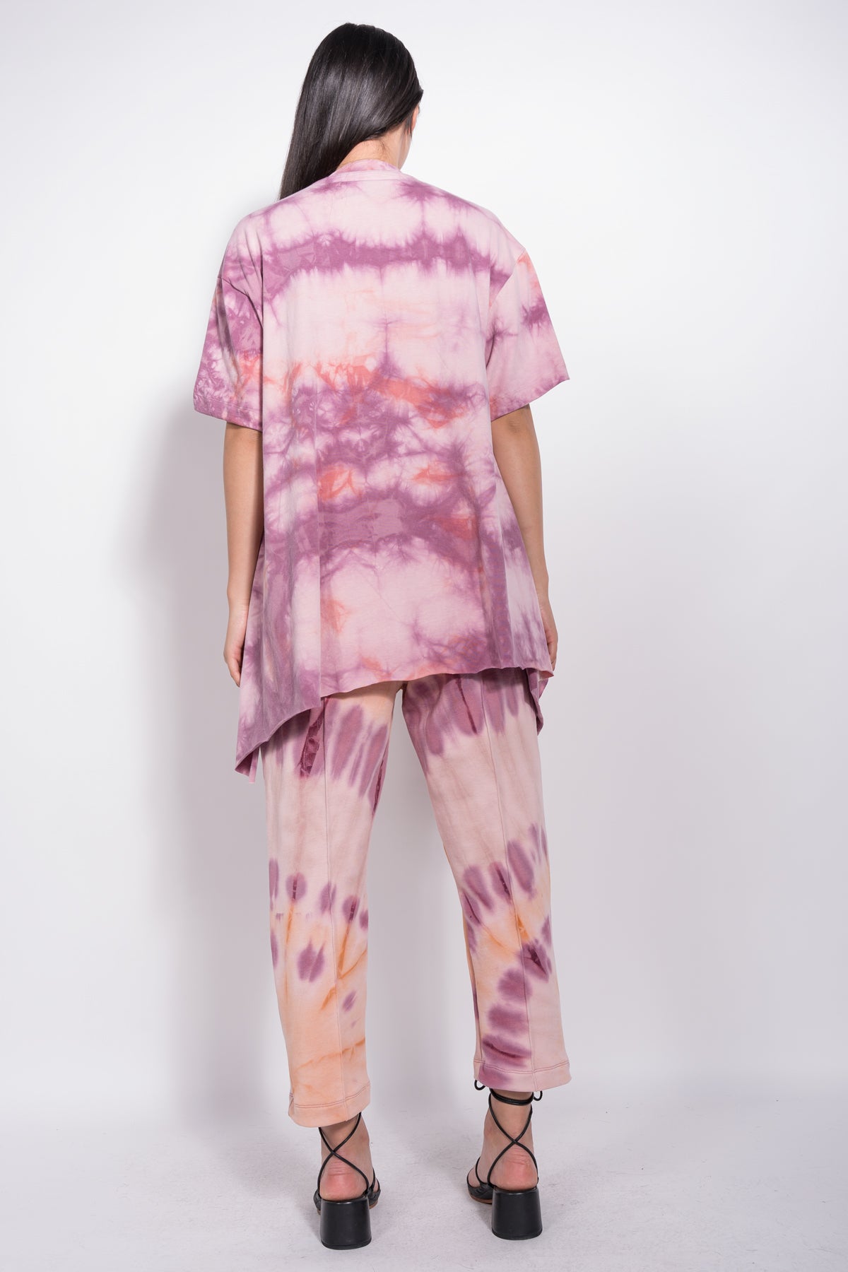 LILAC TIE DYE T-SHIRT WITH SIDE FLAPS
