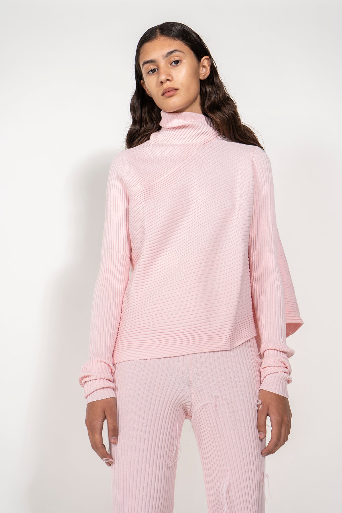 DRAPED JUMPER IN PINK