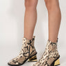 GOLD M'A HEEL SNAKE BOOTS IN BROWN