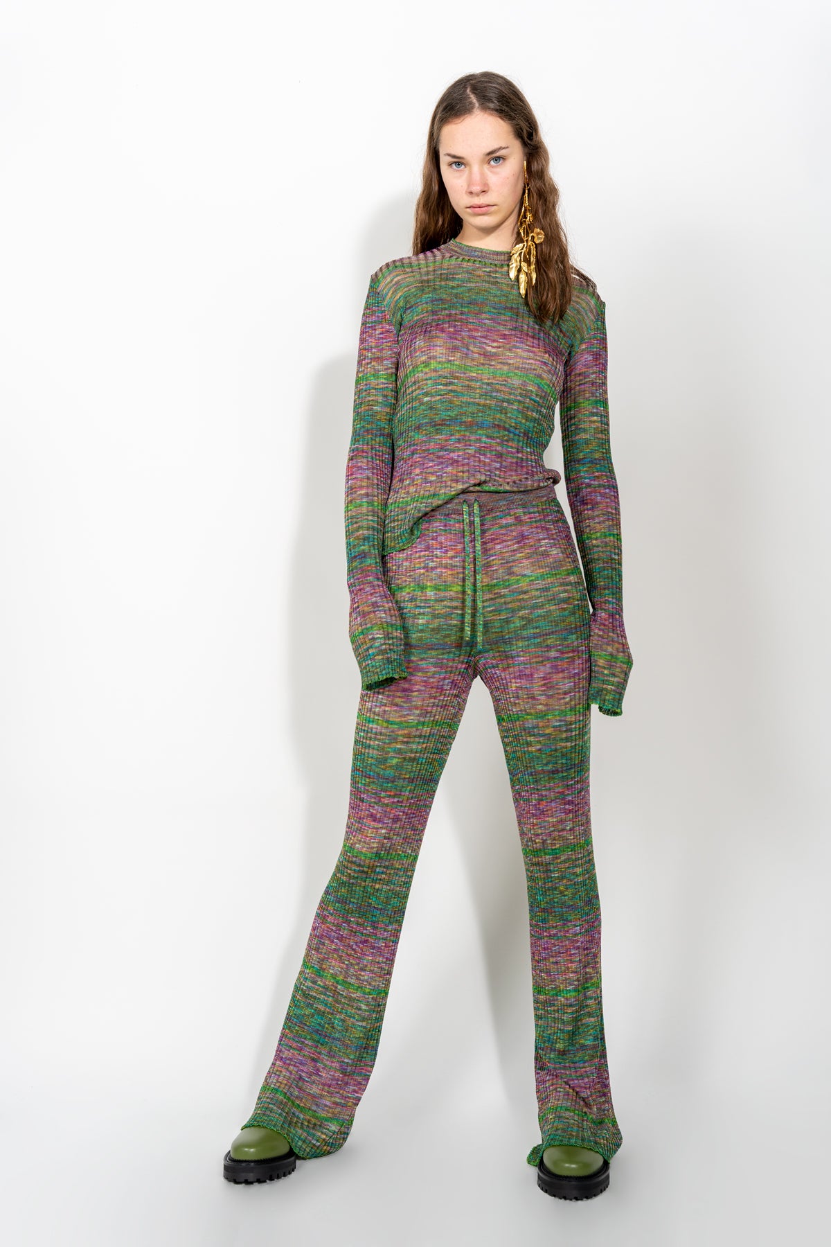 MELANGE KNITTED TROUSERS marques almeida