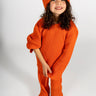 ORANGE MERINO CREW NECK JUMPER ma kids