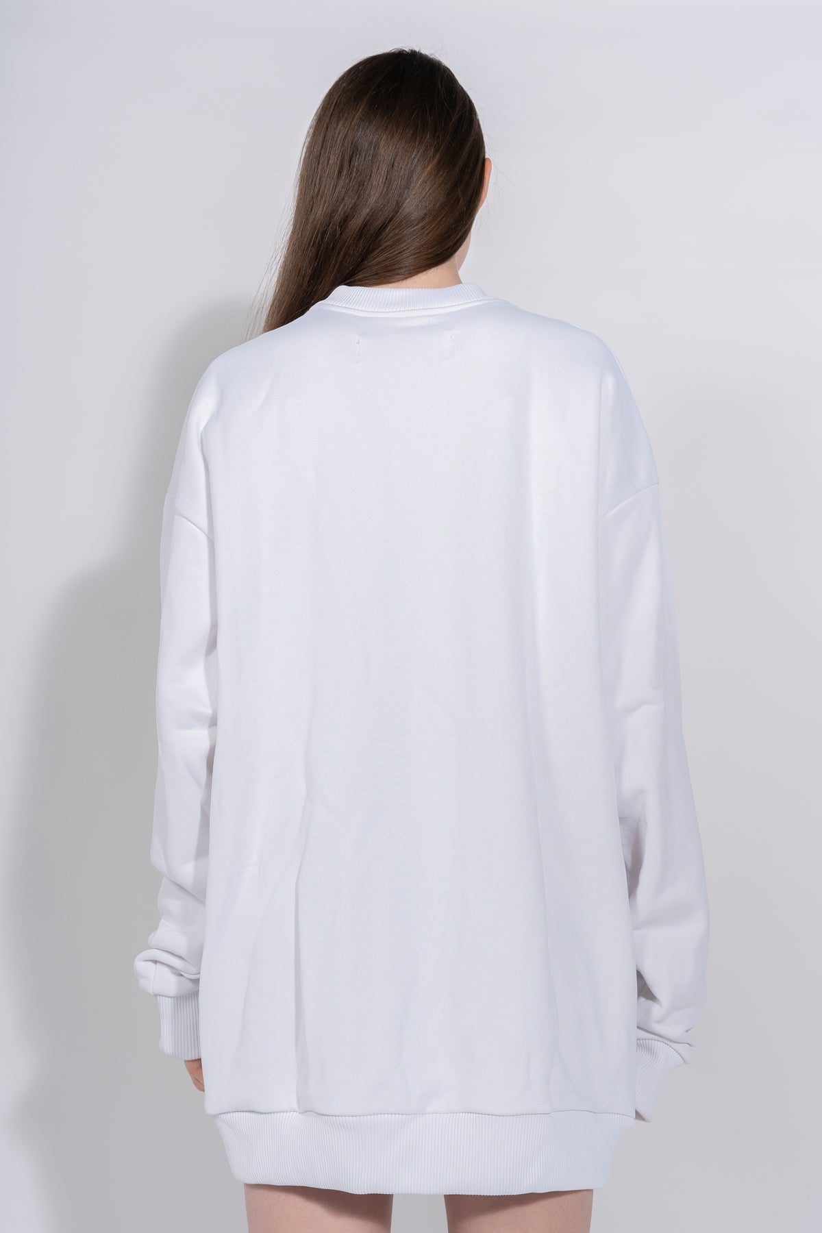 M'A EMBROIDERED JUMPER IN WHITE marques almeida