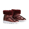 M'A KIDS LEATHER BOOTS IN BURGUNDY