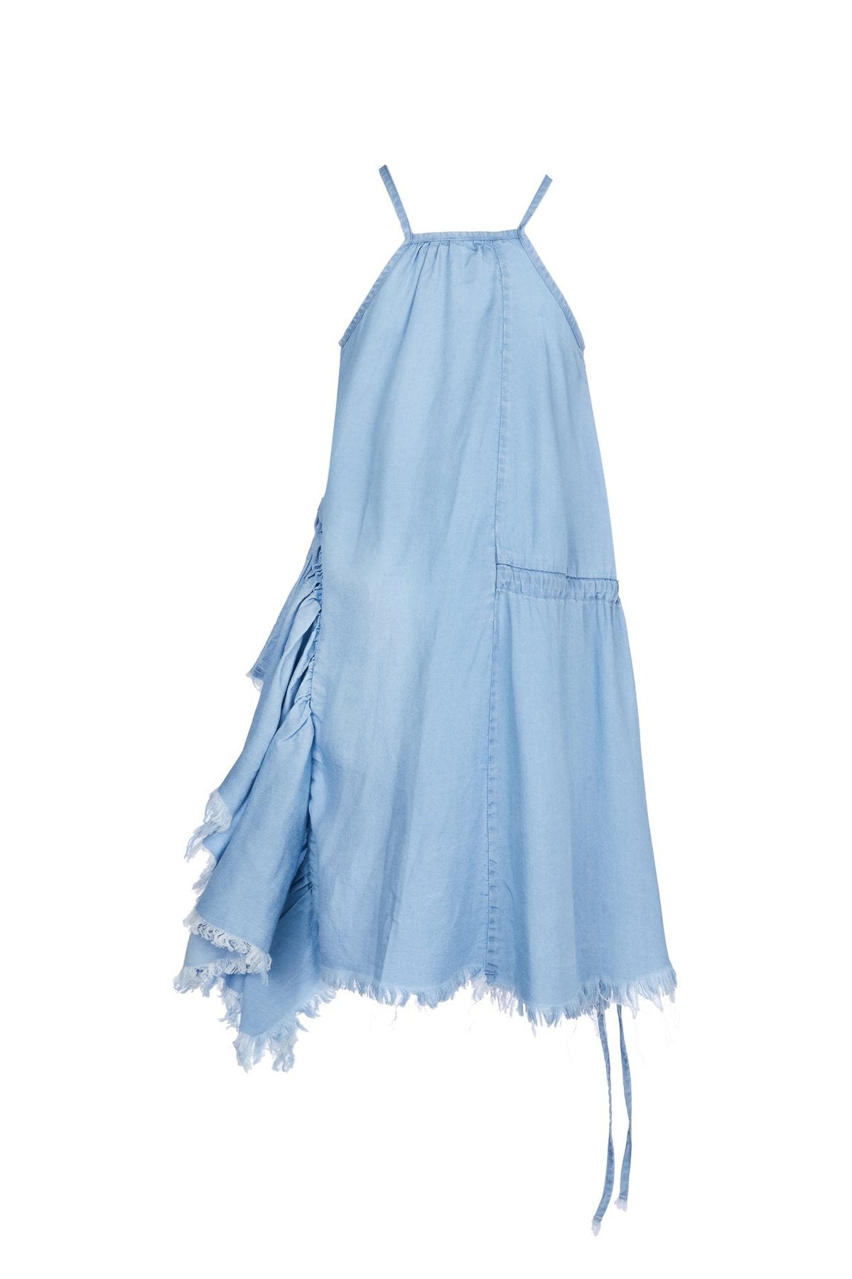 M'A KIDS GATHERED DRESS IN BABY BLUE