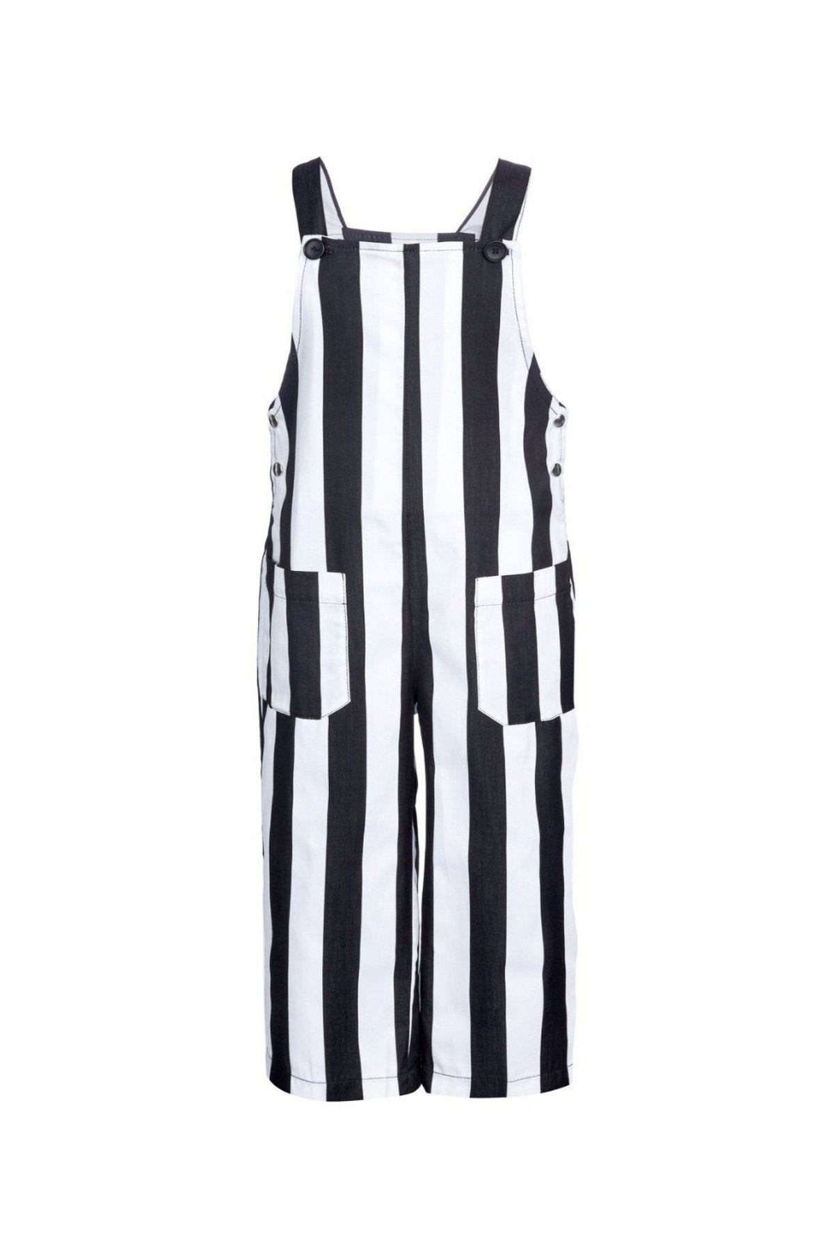 M'A KIDS JUMPSUIT IN BLACK AND WHITE STRIPES
