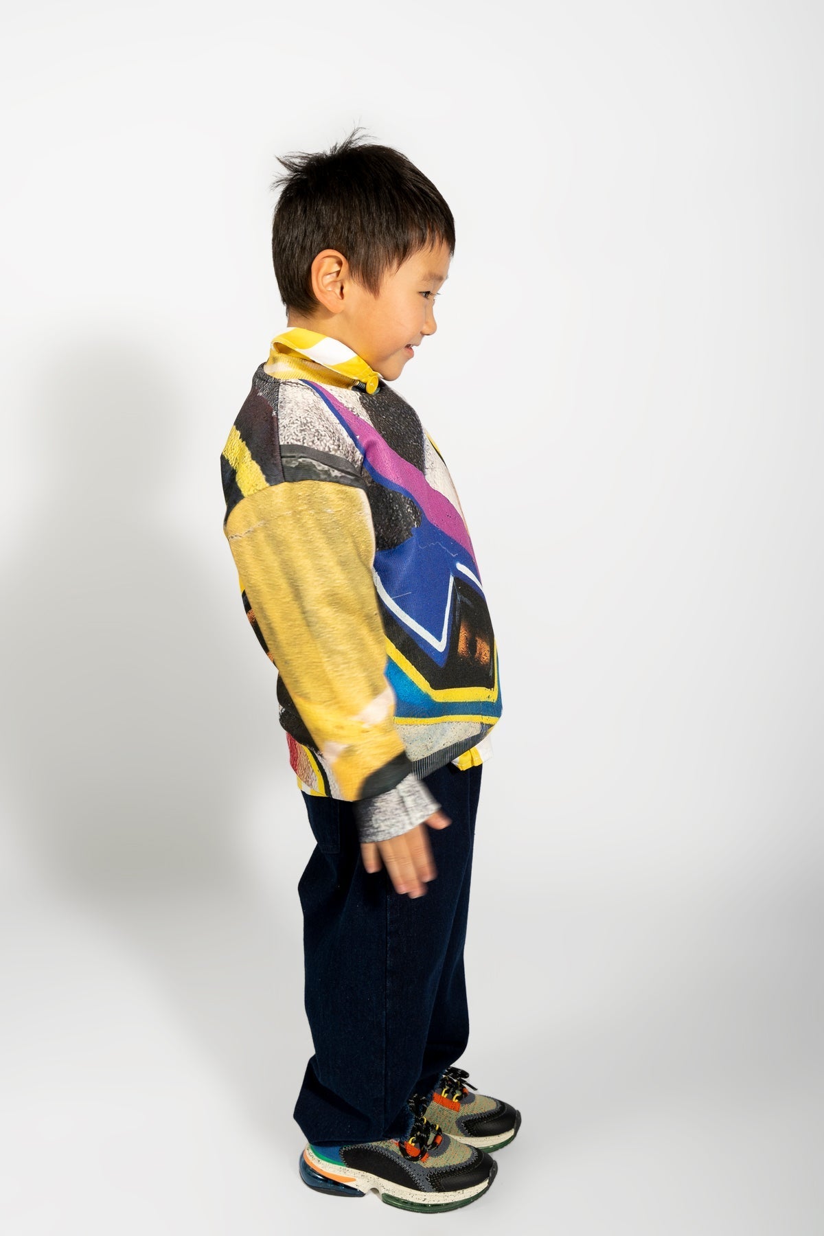 NAVY DENIM BAGGY TROUSERS MA KIDS