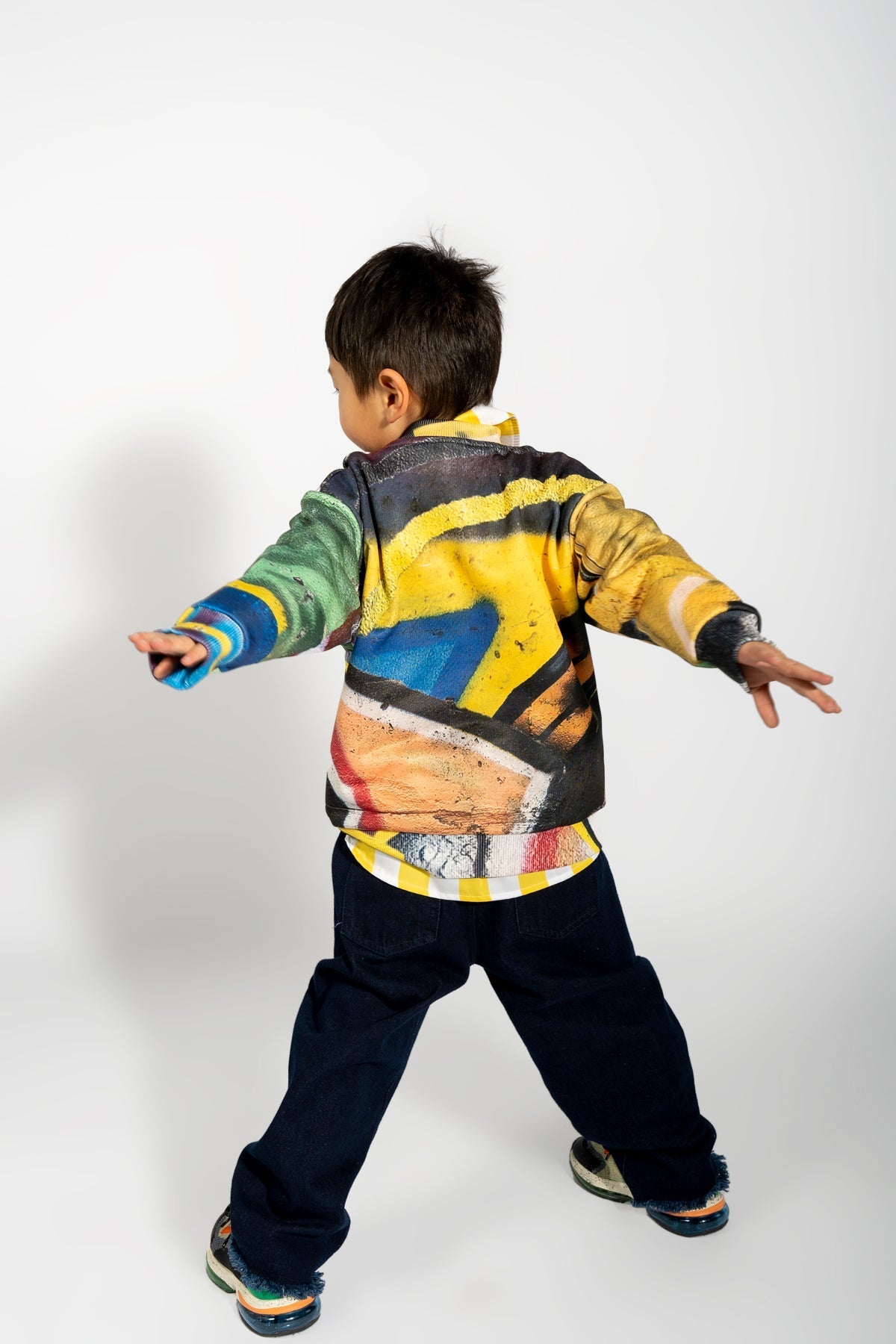 NAVY DENIM BAGGY TROUSERS MA KIDS