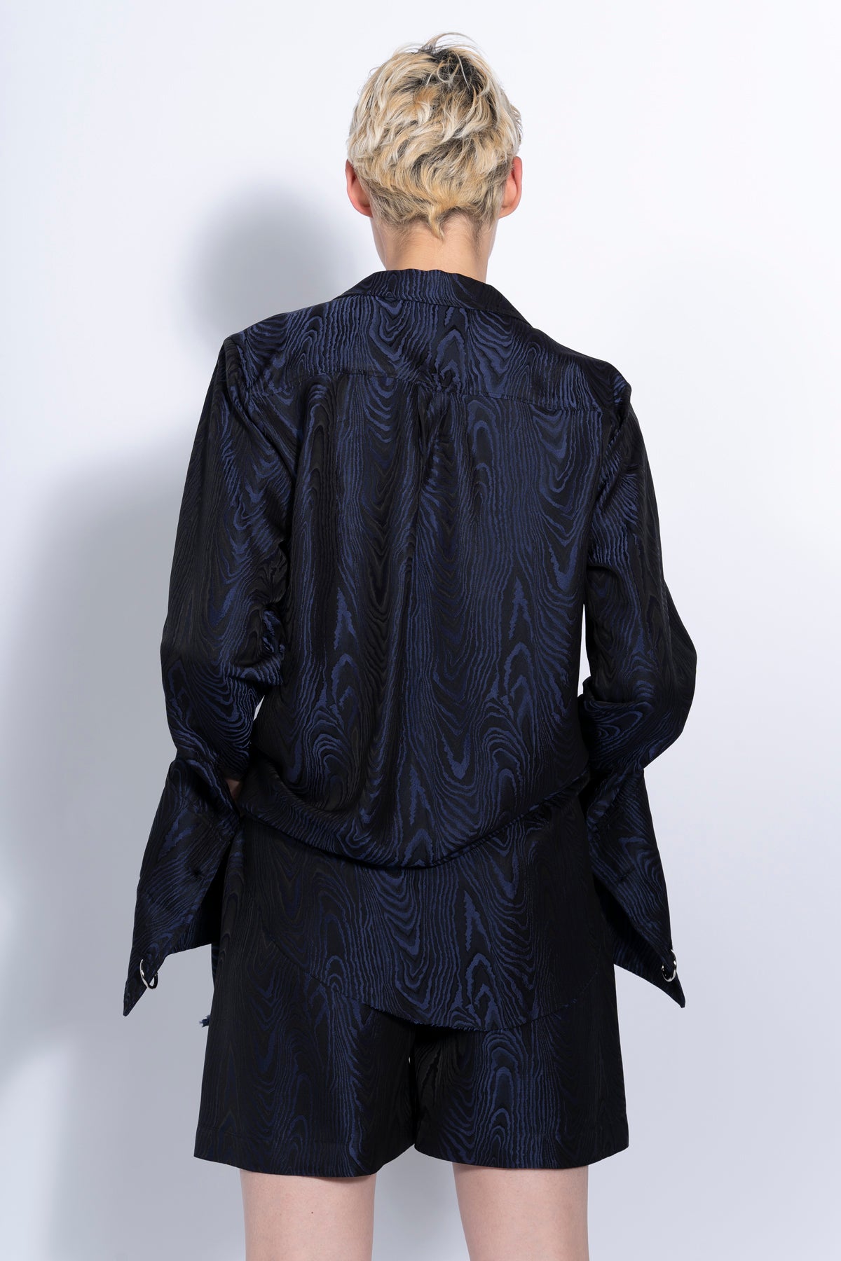 NAVY EMBROIDERED PYJAMA BLOUSE MARQUES ALMEIDA