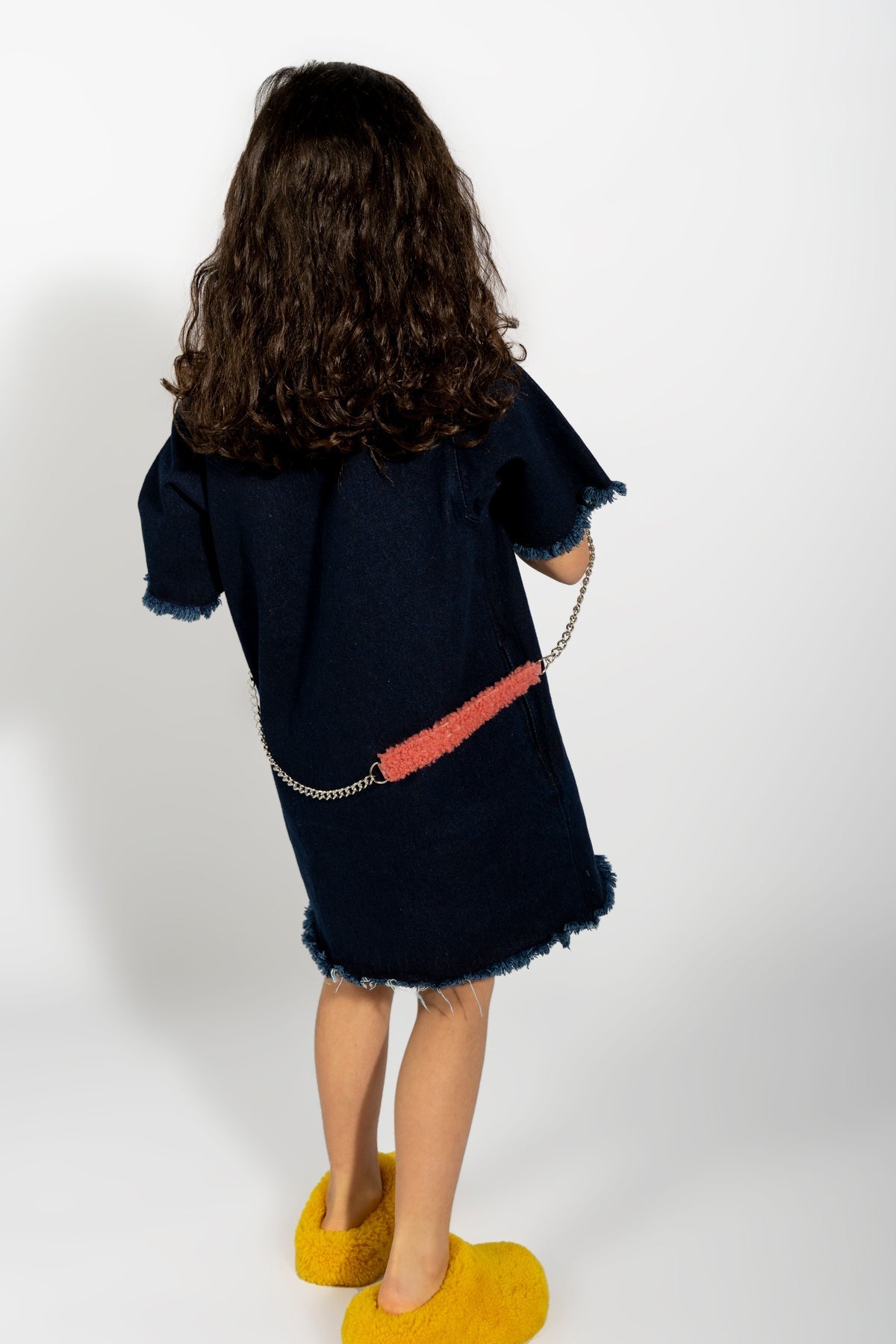 NAVY DENIM OVERSIZED T-SHIRT DRESS ma kids